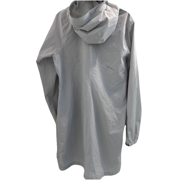 Outdoor Research Prologue Storm Trench Jacket Women's Large Blue Hooded Rain - Picture 2 of 14